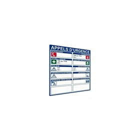 Panneau signalétique d'appels d'urgence