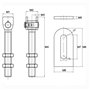 2 x Outils de so® Porte Charnière M18 ouvert 185 mm avec table d'hwei ßlasche réglable porte Angel anschweißscharnier Constructi