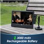 August DA383 - TV Portable 10” avec Lecteur DVD Intégré - Enregistrement TV TNT HD DVB-T2 avec Batterie Rechargeable, CD/DVD/USB