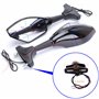 TABEN Rétroviseurs LED Clignotants intégrés pour Moto, vélo de Course ou de Sport (E-Mark)