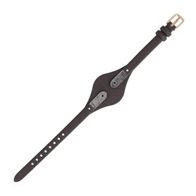 Fossil ES-3077 Bracelet de montre en cuir lisse Marron 8 mm