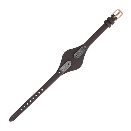 Fossil ES-3077 Bracelet de montre en cuir lisse Marron 8 mm