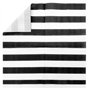 Lot de 150 serviettes de table jetables en papier - Pour anniversaire d'enfant - 2 plis - Motif rayé noir et blanc - Dépliées - 