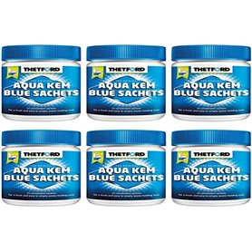 Thetford Mixte LOT 6 X AQUA KEM BLUE SACHETS WC CHIMIQUE ENTRETIEN THETFORD CARAVANE TOILETTES PRODUIT