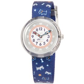 Flik Flak Garçon Analogique Quartz Montre avec Bracelet en Tissu FBNP100