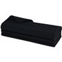 Lot de 3 torchons de cuisine noirs - 100 % coton - Motif gaufré - Torchon de cuisine - Noir
