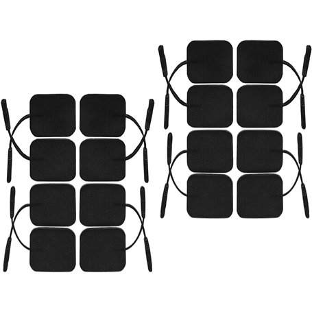 iStim 16 Noir Électrodes TENS Auto-Adhésives 5x5 cm – Douces