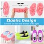 Lot de 5 paires de chaussons jetables en microfibre pour nettoyer le sol des invités - Pour homme et femme - Pour salle de bain,