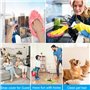 Lot de 5 paires de chaussons jetables en microfibre pour nettoyer le sol des invités - Pour homme et femme - Pour salle de bain,