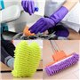 Lot de 5 paires de chaussons jetables en microfibre pour nettoyer le sol des invités - Pour homme et femme - Pour salle de bain,