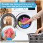 Lot de 5 paires de chaussons jetables en microfibre pour nettoyer le sol des invités - Pour homme et femme - Pour salle de bain,