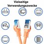 BIGtec cable ethernet 2 pièces - 2m CAT 7 cable rj45 LAN câble internet gigabit CAT7 Câble réseau orange