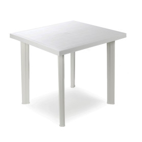 ipae progarden Table en Plastique Blanc 80x75x72h cm. Flocon