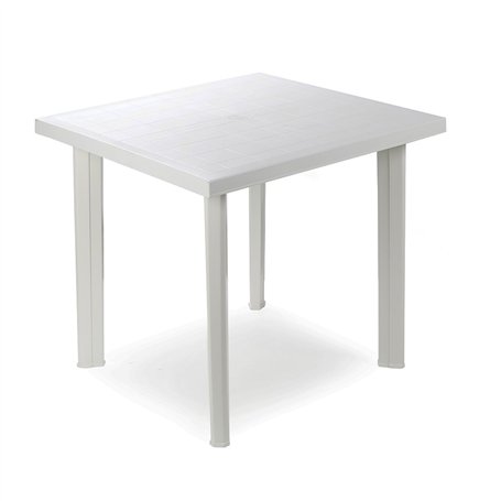 ipae progarden Table en Plastique Blanc 80x75x72h cm. Flocon