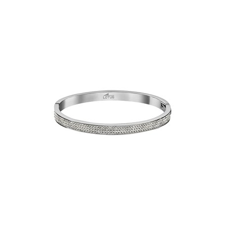 LOTUS STYLE Femme Acier Asscher Zircone bleue Bracelet