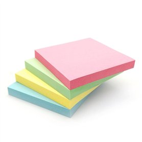 Evergreen Goods 400 Blocs-Notes Adhesives Pastel (76x76mm) - Colorés Blocs de Bloc Notes Amovibles en Bleu