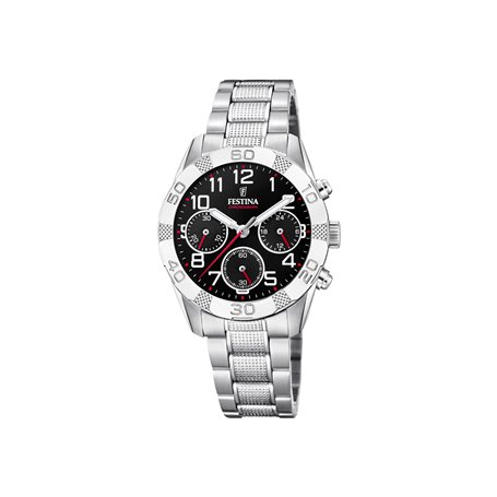 Montre FESTINA pour Enfants F20345/3 Junior Collection Boîtier en Acier Inoxydable Gris Bracelet en Acier Inoxydable Gris