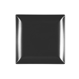 Lot de 6 assiettes plates en grès Boston noir 24x24cm