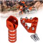 Fast Pro Plaque de pédale de frein arrière CNC + levier de changement de vitesse Shift levier pour 125-530 SX EXC XCF XC XCW SXF