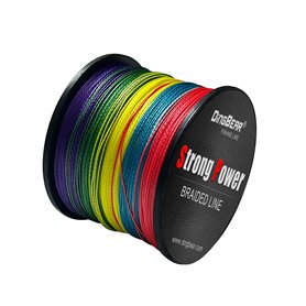 Dingbear 437Yd/400m 135LB/0.60mm Arc-en-Ciel Multicolore Traction Super GéNéRique Ligne De PêChe TresséE GéNéRique Ligne De Cerf