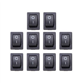OUNONA 10 pcs 2Pin Interrupteur à Bascule on/Off Mini Bateau Interrupteur à Bascule Voiture Auto Bateau Rond Rocker Snap