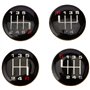 SUMEX 2505GRG Race Sport Pommeau de levier de vitesse en cuir Noir classique avec point rouge