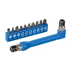 Silverline Lot de 12 porte-embouts de tournevis d'angle (599368)