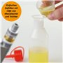 Hinrichs 10 flacons Compte-Gouttes de 100 ML avec Entonnoir et gobelet gradué - 10 étiquettes - Dosage et Conservation de liquid