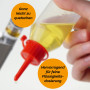 Hinrichs 10 flacons Compte-Gouttes de 100 ML avec Entonnoir et gobelet gradué - 10 étiquettes - Dosage et Conservation de liquid