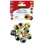 10 Calots Œil De Dragon Billes en Verre 25 mm