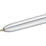BIC 950639 4 Colours Shine Lot de 2 Stylos Bille 1 mm corps Argent