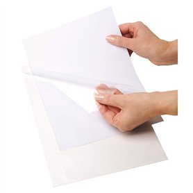Lot de 50 pochettes en plastique transparent A4 avec ouverture sur le dessus et sur le côté 100 microns PP pour rapport