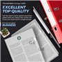Lot de 50 pochettes en plastique transparent A4 avec ouverture sur le dessus et sur le côté 100 microns PP pour rapport, présent