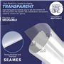 Lot de 50 pochettes en plastique transparent A4 avec ouverture sur le dessus et sur le côté 100 microns PP pour rapport, présent