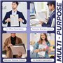 Lot de 50 pochettes en plastique transparent A4 avec ouverture sur le dessus et sur le côté 100 microns PP pour rapport, présent