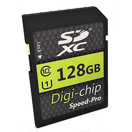 Digi Chip Carte Mémoire SDXC Classe 10 128 Go pour Appareils Photo Reflex Numériques Canon EOS M50