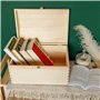 Creative Deco Grande Coffre Boite Rangement Noel en Bois Non Peint | 34,5 x 25 x 19,2 cm | avec Fermoir et Couvercle Courbé | Ca
