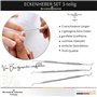 Schwertkrone Kit Manucure et Pédicure 3-en-1 - Outils de Précision en Acier Inoxydable, Professionnel et Durable