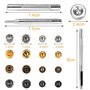 120pcs Bouton Pression Fixations Snap Fasteners Fermoirs à Bouton-pression en Cuivre Bronze pour Sac à Main de Portefeuille en C