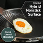 Hexclad 7 pièces hybride inoxydable/antiadhésive Intérieur et extérieur batterie de cuisine Commercial Comprend Bonus Stri Fry