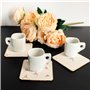 Creative Deco 10 x Dessous de Verre en Bois Carré | 10 x 10 cm | Découpes Contreplaqués | Plain, Non-Peint et Non-Fini | Parfait