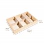 Creative Deco Petit Plateau Bois Étagère à Casiers | 6 Compartiments | 27.5x18x4cm | Rangement des Bijoux et Perles pour Armoire