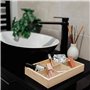 Creative Deco Petit Plateau Bois Étagère à Casiers | 6 Compartiments | 27.5x18x4cm | Rangement des Bijoux et Perles pour Armoire