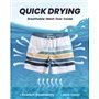 MaaMgic Homme Short de Bains Maillot de Bain avec Filet Style Tropical Voyage Pants Court de Sport Séchage Vite Bien pour Vacanc