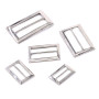 Swpeet 25 Pièces Combinaison Métal Tri - Glide Slide Boucle Kit, Tri - Glide Slide Avec Anneau Carré Coulissant Régulateur Boucl