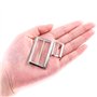 Swpeet 25 Pièces Combinaison Métal Tri - Glide Slide Boucle Kit, Tri - Glide Slide Avec Anneau Carré Coulissant Régulateur Boucl