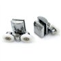 YUANQIAN Lot de 4 roulettes de porte de douche en acier inoxydable 23 mm (8-10mm)