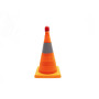 Normaluz BA12042 - Signalisation homologuée Cône pliable en nylon avec lumière et bande réfléchissante PVC 42 cm de haut Base :