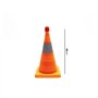 Normaluz BA12042 - Signalisation homologuée Cône pliable en nylon avec lumière et bande réfléchissante PVC 42 cm de haut Base : 