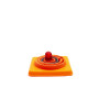 Normaluz BA12042 - Signalisation homologuée Cône pliable en nylon avec lumière et bande réfléchissante PVC 42 cm de haut Base : 